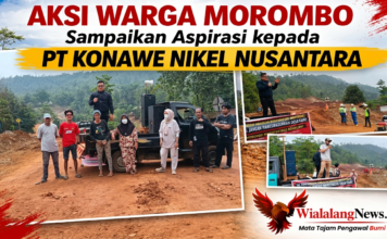 Aksi Warga Morombo Sampaikan Aspirasi kepada PT Konawe Nikel Nusantara