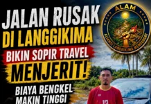 Jalan Rusak di Langgikima Bikin Sopir Travel Menjerit, Biaya Bengkel Makin Tinggi