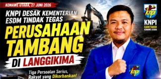 KNPI Desak Kementrian ESDM Tindak Tegas Perusahaan Tambang di Langgikima: Jalan Rusak, Tenaga Kerja Lokal Tersisih, Pengusaha Lokal Dimarginalkan