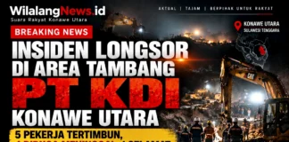 Insiden Longsor di Area Tambang PT KDI Konawe Utara: 5 Pekerja Tertimbun, 4 Diduga Meninggal, 1 Selamat