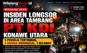 Insiden Longsor di Area Tambang PT KDI Konawe Utara: 5 Pekerja Tertimbun, 4 Diduga Meninggal, 1 Selamat